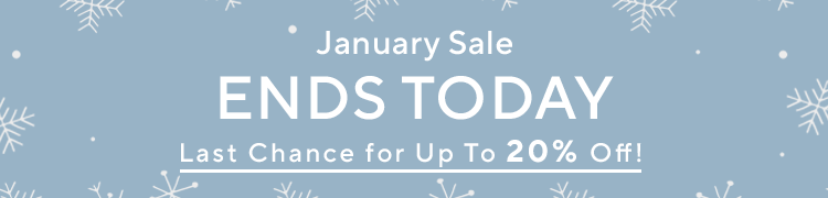 Web Jan Sale - Up to 20% off - ENDS TODAY