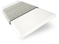 Daisy White and Armour Grey Wooden Blind sample image