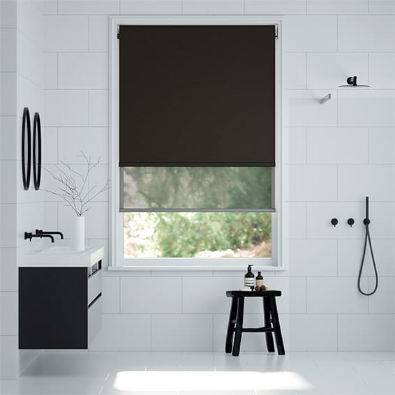 Double Roller Charcoal Double Roller Blind