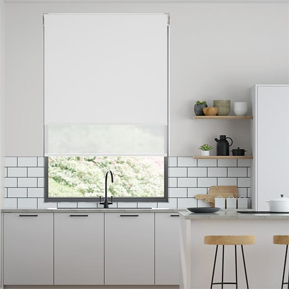 Double Roller Ice White Double Roller Blind