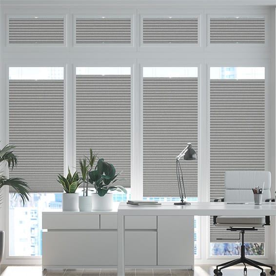 DuoShade Grey Weave Perfect Fit Pleated Blind