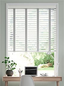 Evolution Cloud White & Silver Wooden Blind thumbnail image