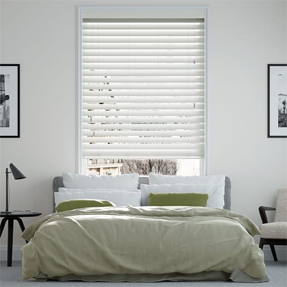 Innovations Chic White Faux Wood Blind - 63mm Slat
