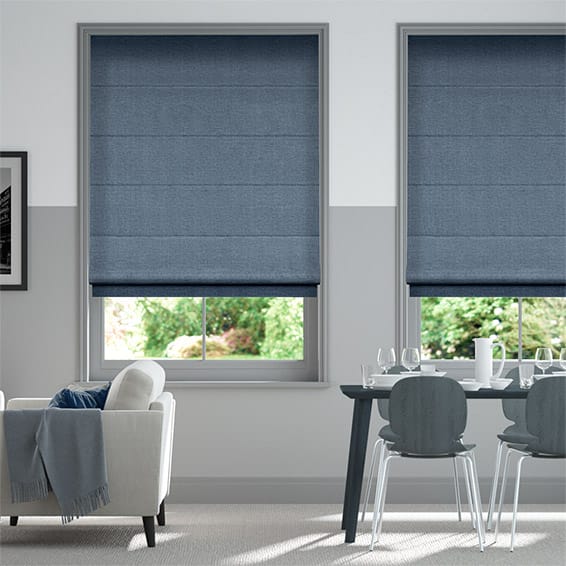 Luciana French Blue Roman Blind