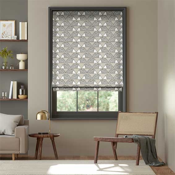 Spike Taupe Roman Blind