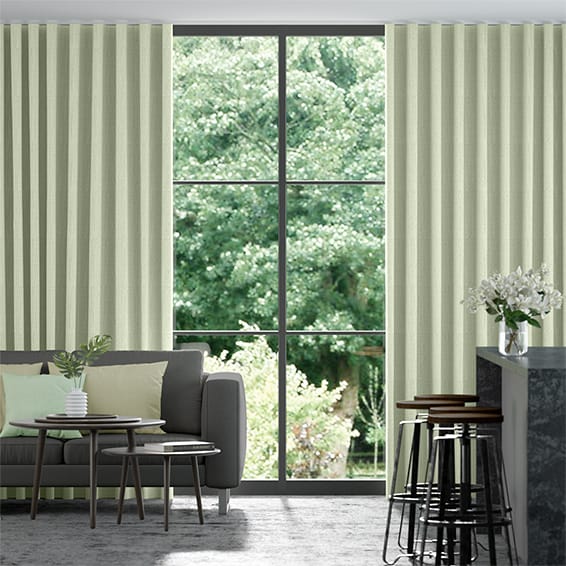 Wave Alberta Linen Peppermint Fresh  Curtains