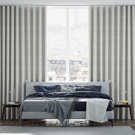 Wave Crepe Light Grey Curtains