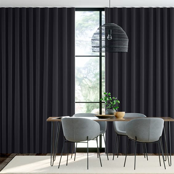 Wave Toulouse Smoky Blue Curtains